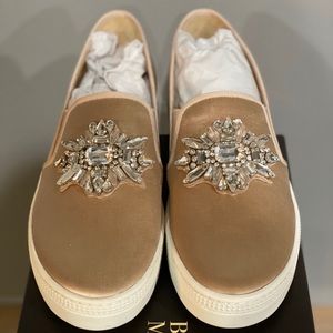Badgley Mischka Barre Embellished Slip-on Sneakers